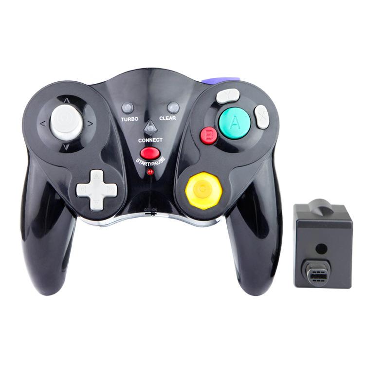 Wireless Game Controller for GC - 2.4Ghz Gamepad with Turbo & Vibration - Compatible with GC Console - Black V1263-JX-2811