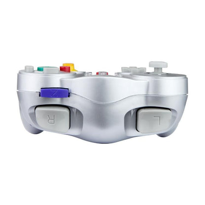 Wireless Game Controller for GC - 2.4Ghz Gamepad with Turbo & Vibration - Compatible with GC Console - Silver V1263-JX-2812