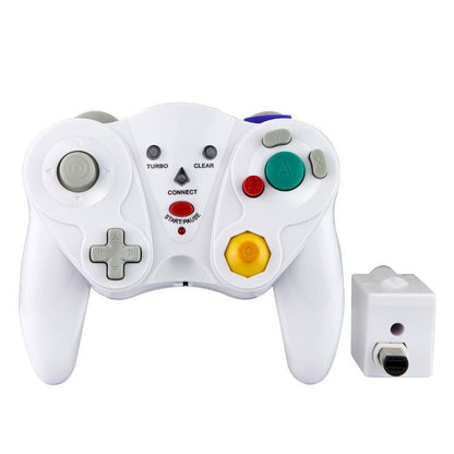Wireless Game Controller for GC - 2.4Ghz Gamepad with Turbo & Vibration - Compatible with GC Console - White V1263-JX-2813