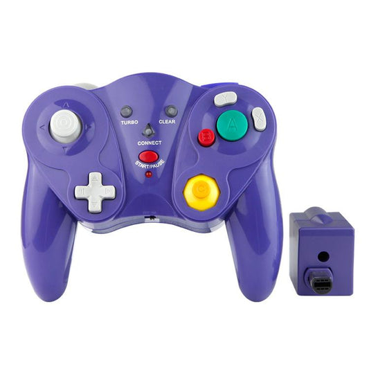 Wireless Game Controller for GC - 2.4Ghz Gamepad with Turbo & Vibration - Compatible with GC Console - Purple V1263-JX-2814