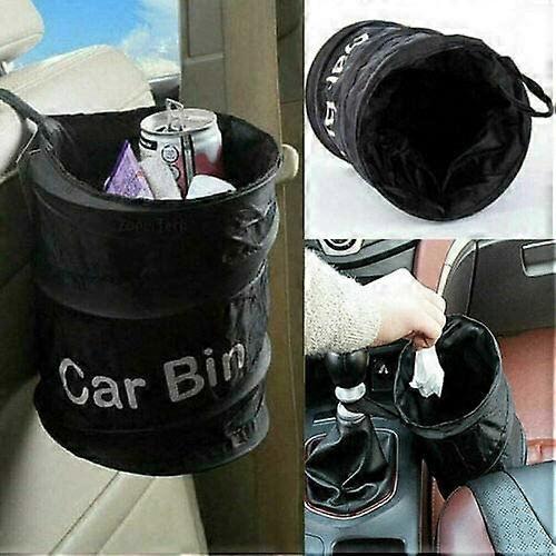 Black Portable Collapsible Car Bin | Trash Can| Bin| Car Bin | Car Accessories | Rubbish Bin | Car Gadgets | V1263-JX-2828