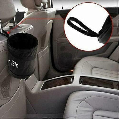 Black Portable Collapsible Car Bin | Trash Can| Bin| Car Bin | Car Accessories | Rubbish Bin | Car Gadgets | V1263-JX-2828