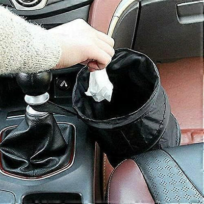 Black Portable Collapsible Car Bin | Trash Can| Bin| Car Bin | Car Accessories | Rubbish Bin | Car Gadgets | V1263-JX-2828