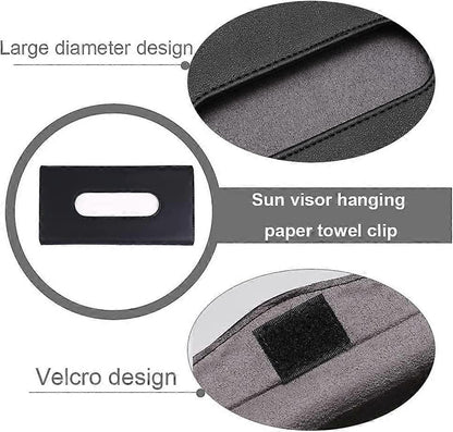 Car Visor Tissue Box Multifunctional Car Tissue Holder PU Leather Backseat Sun Visor Tissue Holder for Car V1263-JX-2829