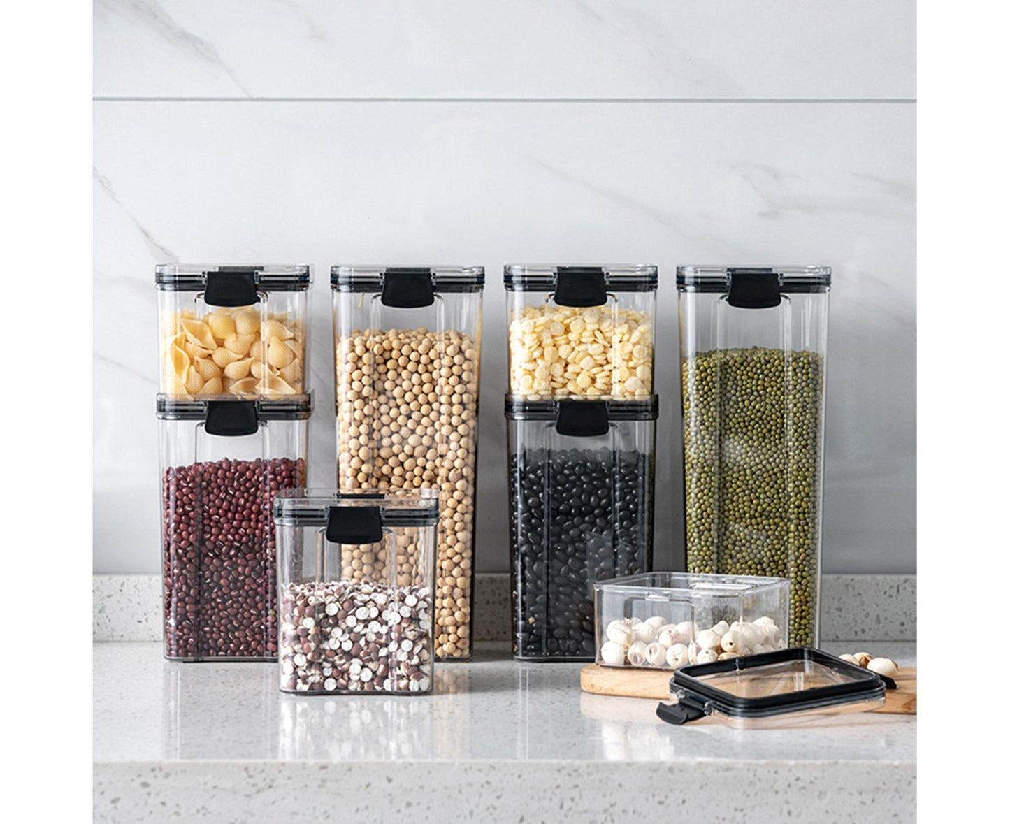 Clear Food Storage Box Container Moisture Proof Grain Bottle Jar Kitchen Supply-2 V1263-JX-283