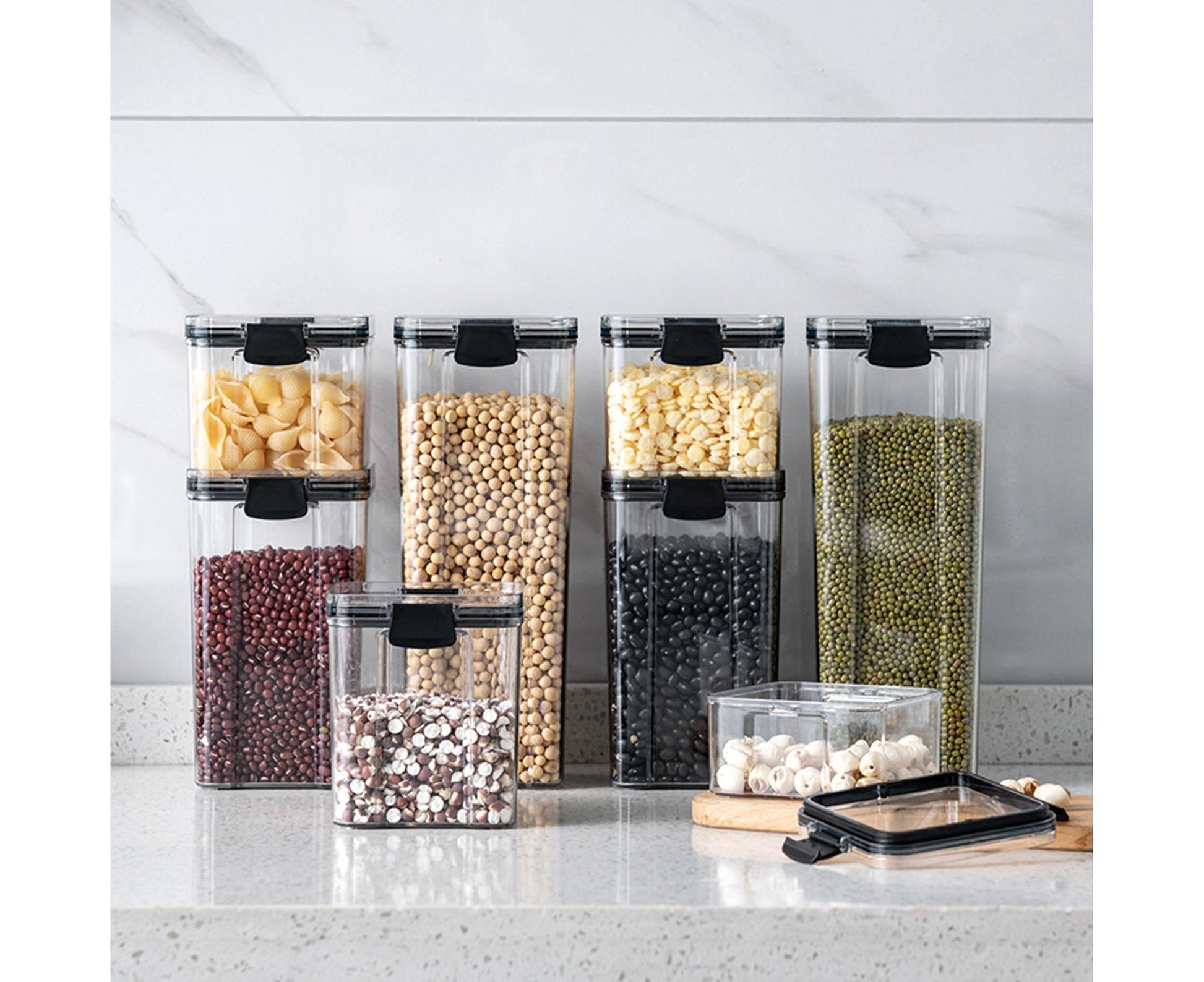 Clear Food Storage Box Container Moisture Proof Grain Bottle Jar Kitchen Supply-2 V1263-JX-283