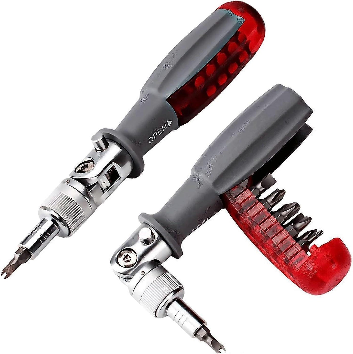 Ratchet Screwdriver with gripic Multi Bit, 10 in 1, Small Pocket Mini Screwdriver, Suitable for Home and V1263-JX-2840
