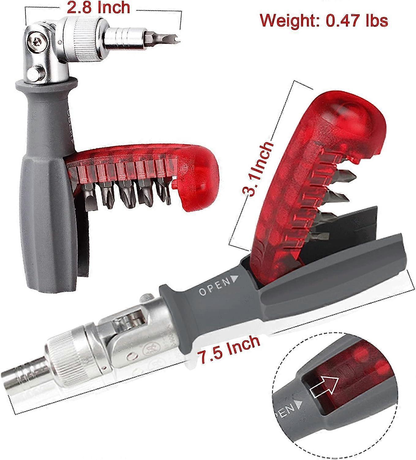 Ratchet Screwdriver with gripic Multi Bit, 10 in 1, Small Pocket Mini Screwdriver, Suitable for Home and V1263-JX-2840