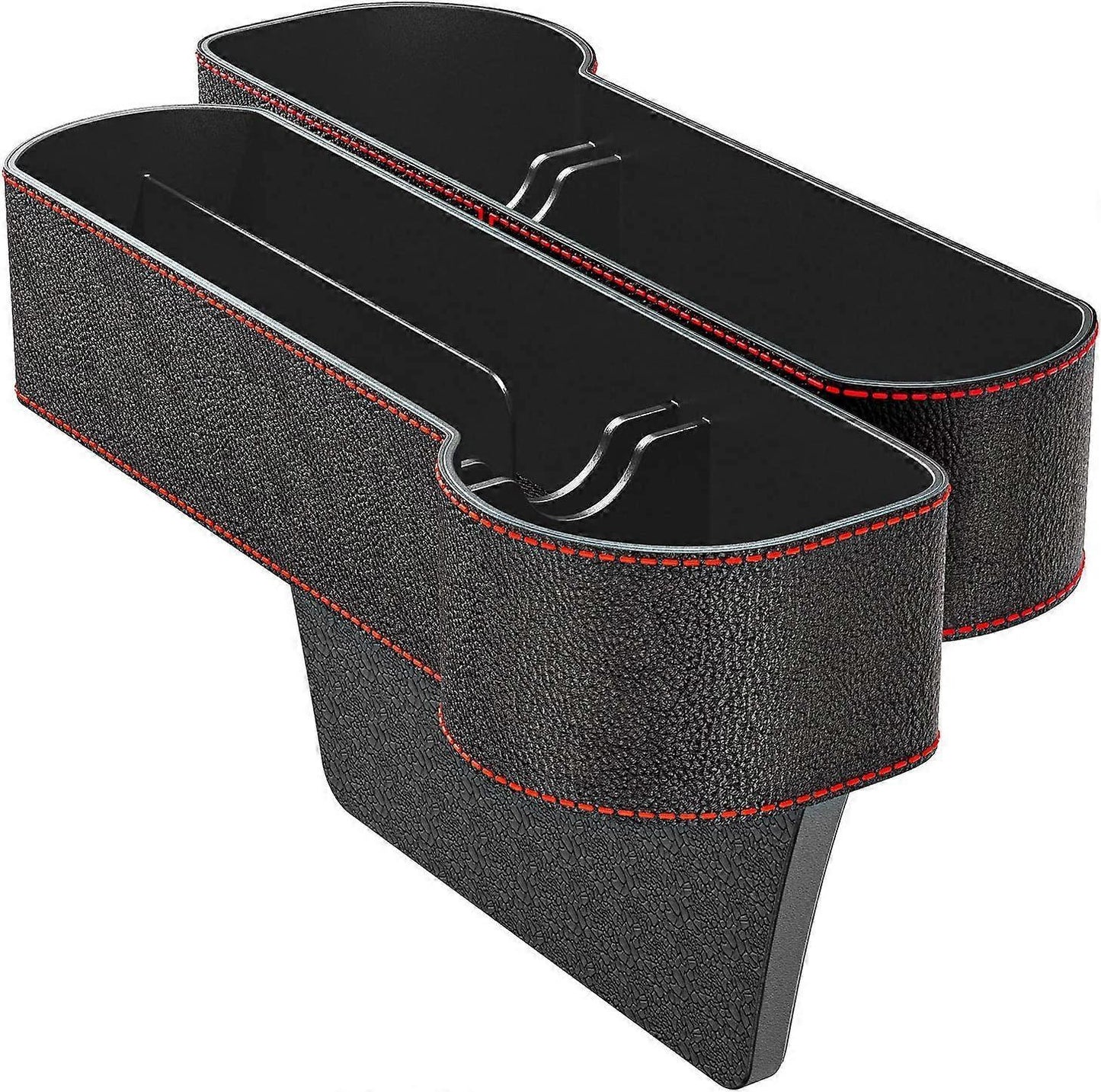 2pcs Car Front Seat Organizer Interior Storage Accessories Car Trunk Organizer Side Gap PU Leather for Side V1263-JX-2841