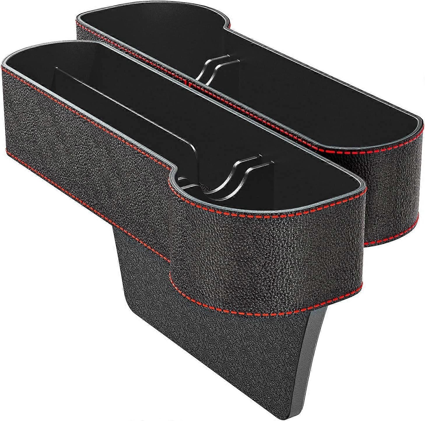 2pcs Car Front Seat Organizer Interior Storage Accessories Car Trunk Organizer Side Gap PU Leather for Side V1263-JX-2841