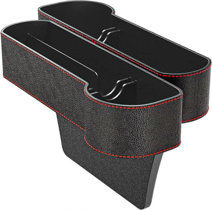 2pcs Car Front Seat Organizer Interior Storage Accessories Car Trunk Organizer Side Gap PU Leather for Side V1263-JX-2841