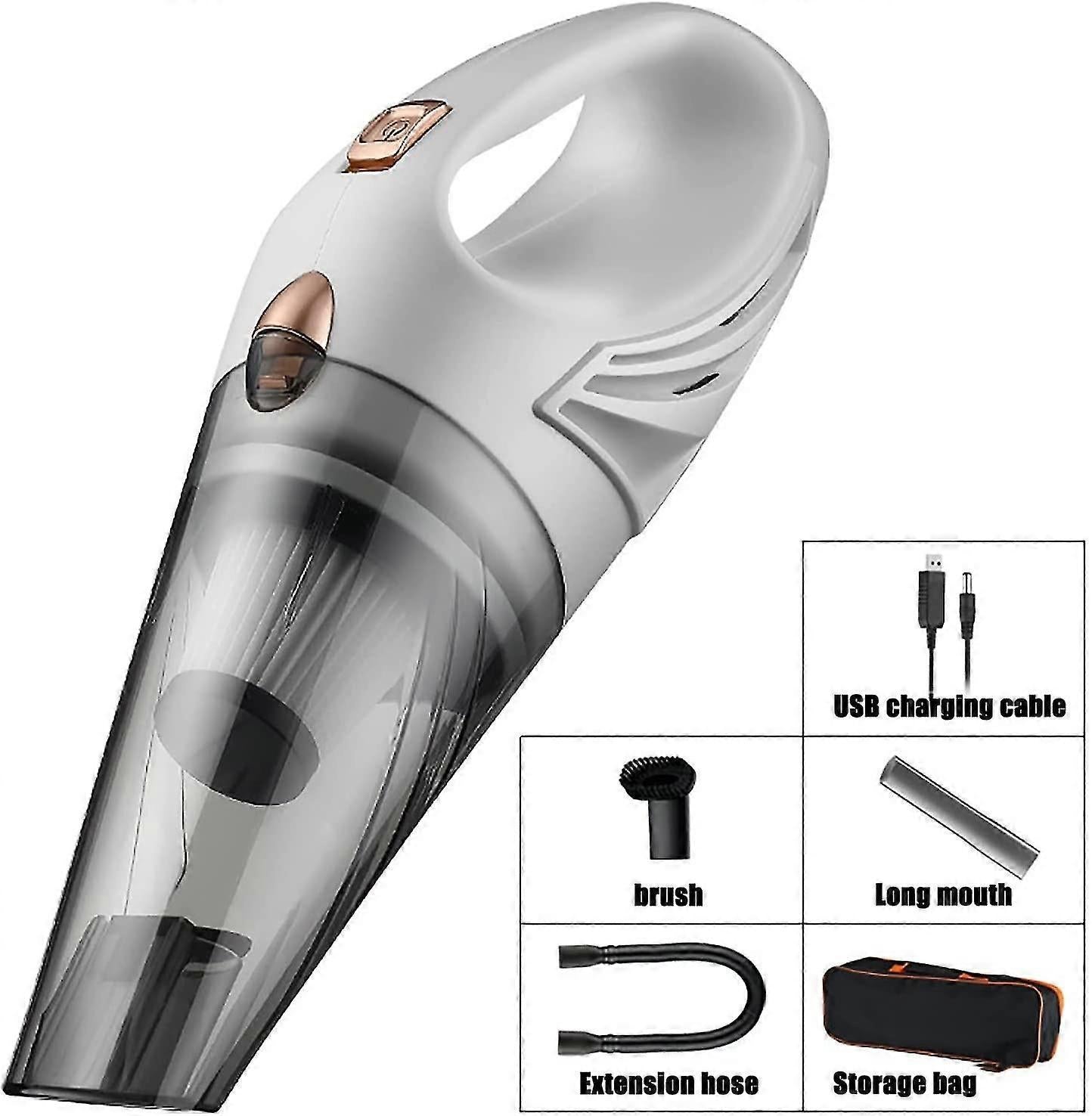 Car Vacuum Cleaner Portable Usb Handheld Vacuum For Home Car Dry Cleaning V1263-JX-2853