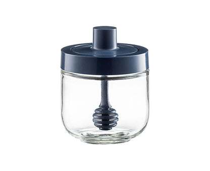 One-piece Design Seasoning Jar Smooth Edge Glass Multi-purpose Spice Bottle Cooking Gadget-Blue V1263-JX-286