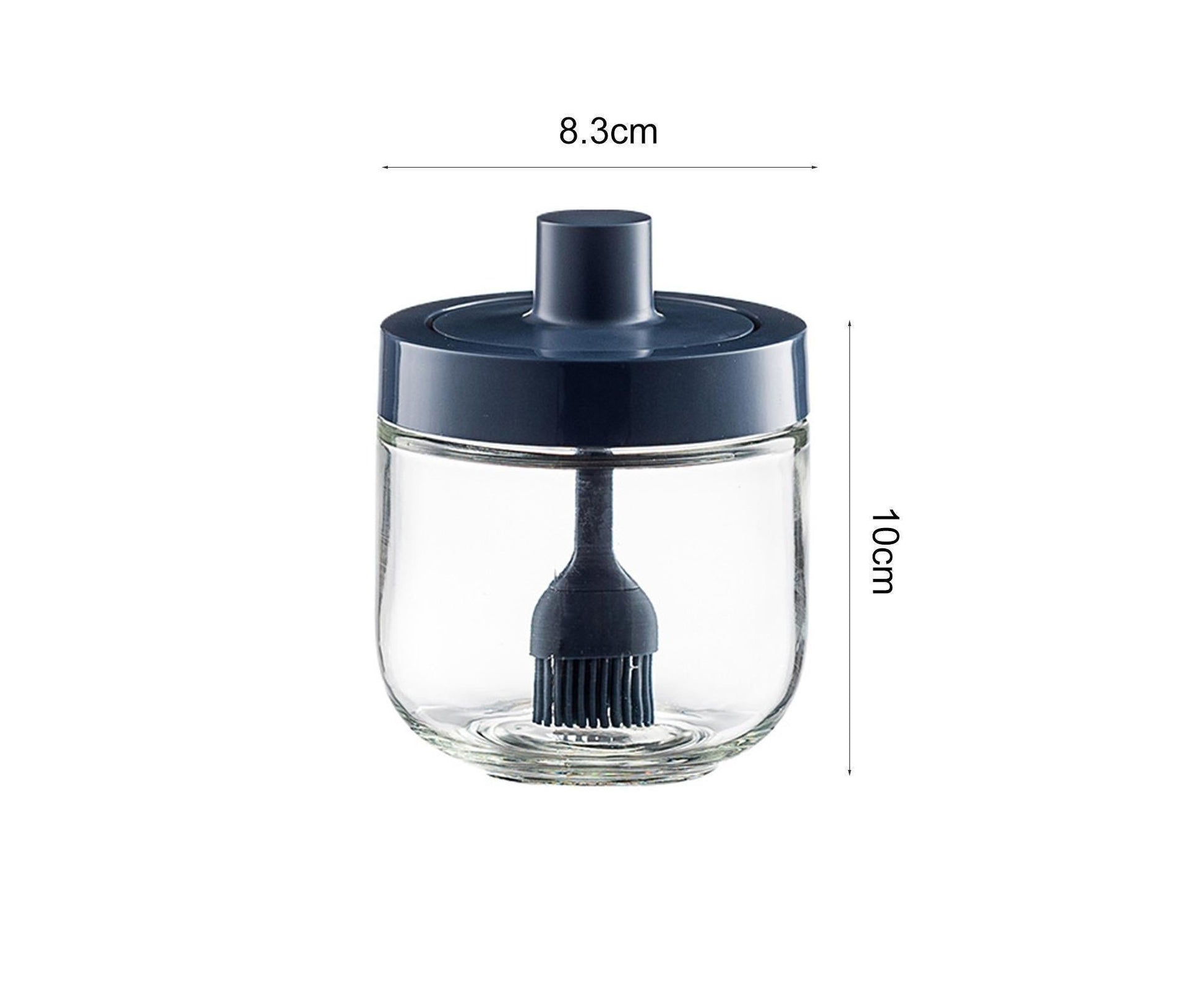 One-piece Design Seasoning Jar Smooth Edge Glass Multi-purpose Spice Bottle Cooking Gadget-Blue V1263-JX-286