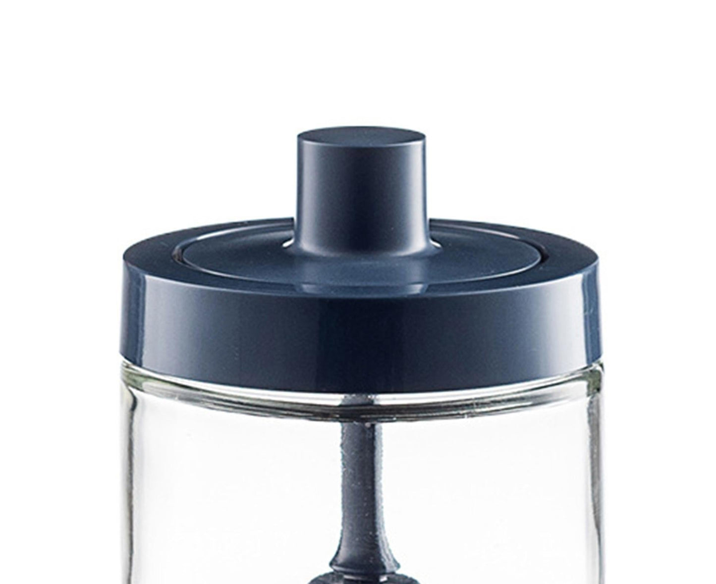One-piece Design Seasoning Jar Smooth Edge Glass Multi-purpose Spice Bottle Cooking Gadget-Blue V1263-JX-286