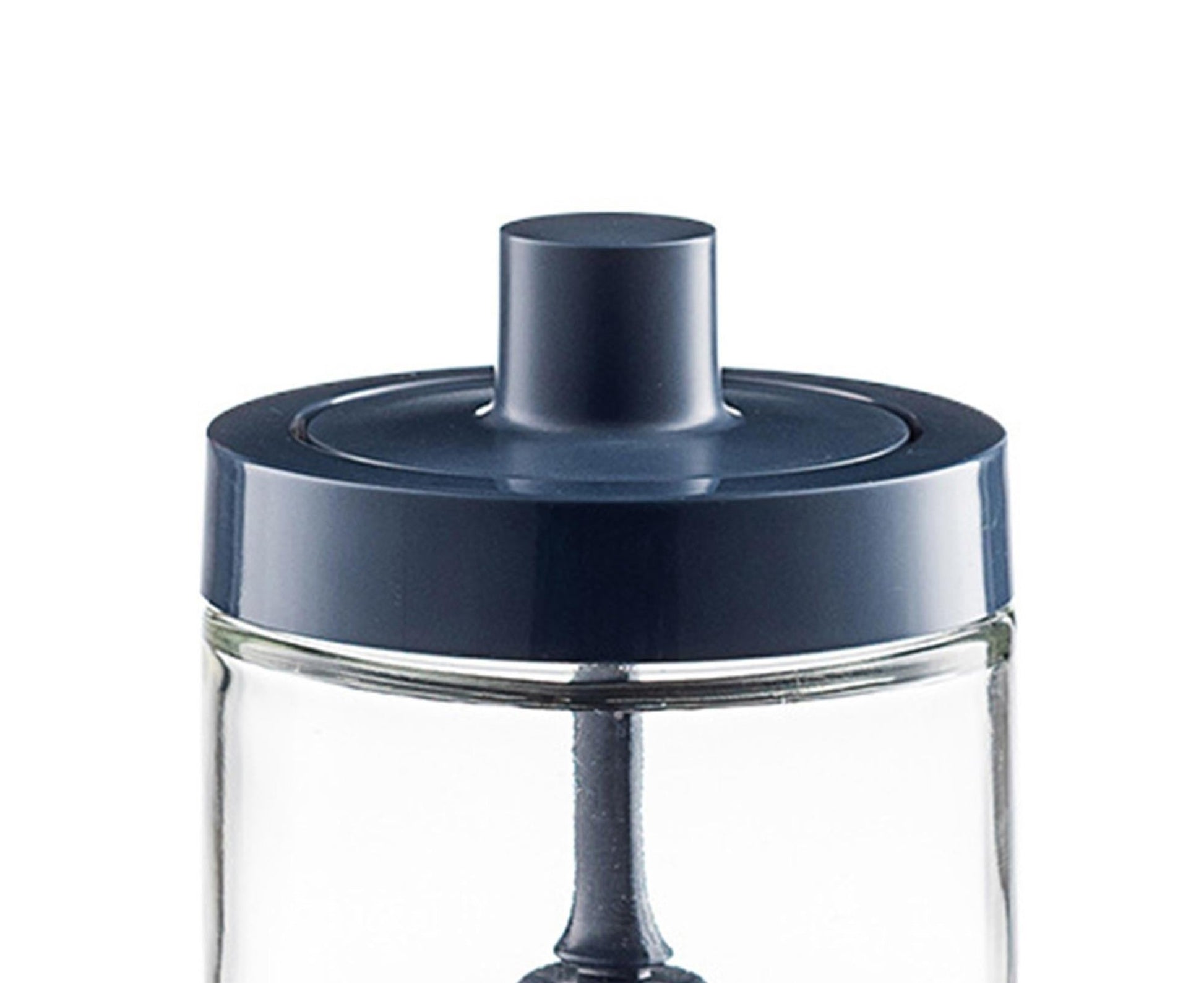 One-piece Design Seasoning Jar Smooth Edge Glass Multi-purpose Spice Bottle Cooking Gadget-Blue V1263-JX-286