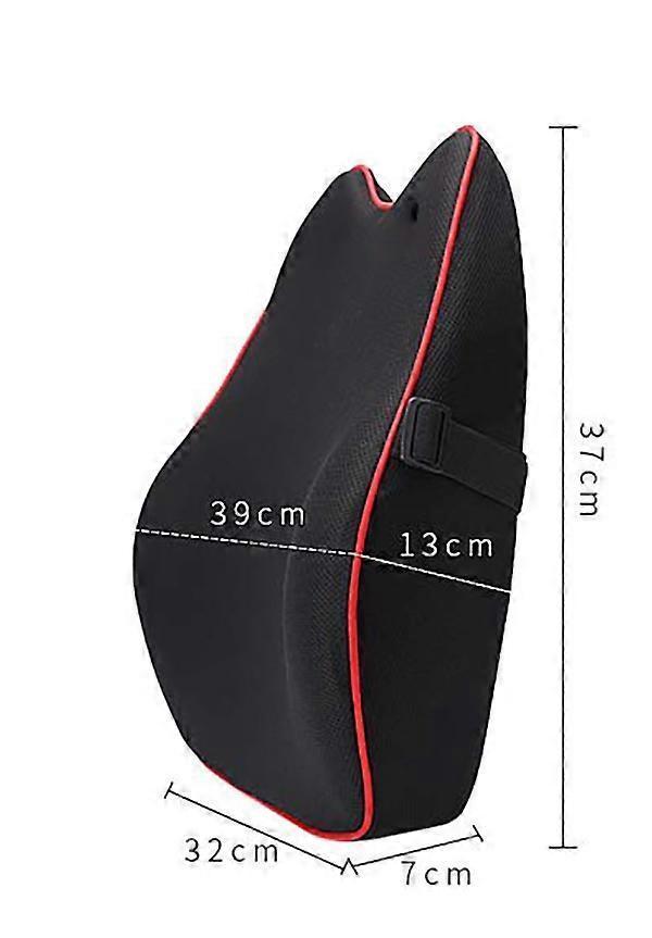 Comfort Lumbar Support Cushion Back Support Pillow Breathable Vehicle Seat Back Support Black V1263-JX-2860