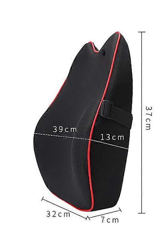Comfort Lumbar Support Cushion Back Support Pillow Breathable Vehicle Seat Back Support Black V1263-JX-2860