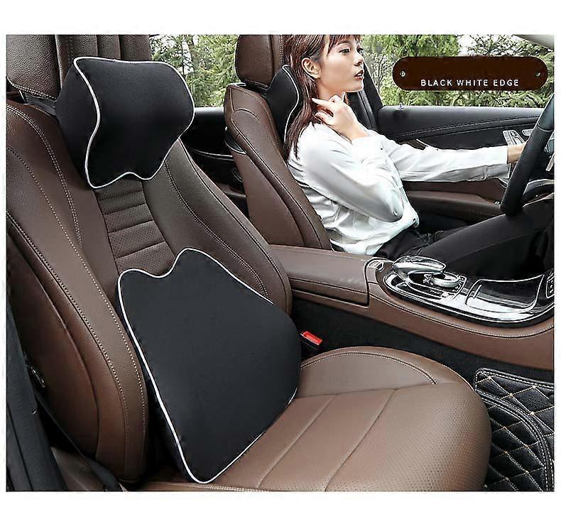 Comfort Lumbar Support Cushion Back Support Pillow Breathable Vehicle Seat Back Support Black V1263-JX-2860