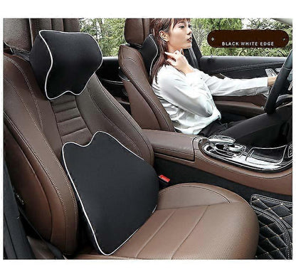 Comfort Lumbar Support Cushion Back Support Pillow Breathable Vehicle Seat Back Support Black V1263-JX-2860