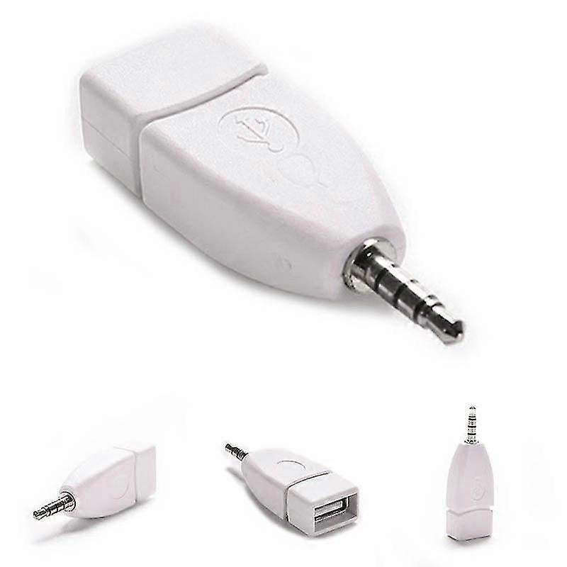 Converter Adapter USB 2.0 Female to 3.5mm Male AUX Audio Durable Car Plug Jack V1263-JX-2864