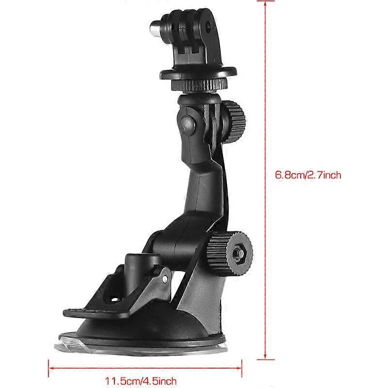 Action Camera Accessories Car Suction Cup Mount + Tripod Adapter for GoPro hero 7/6/5/4 SJCAM/YI, Model: Black V1263-JX-2865