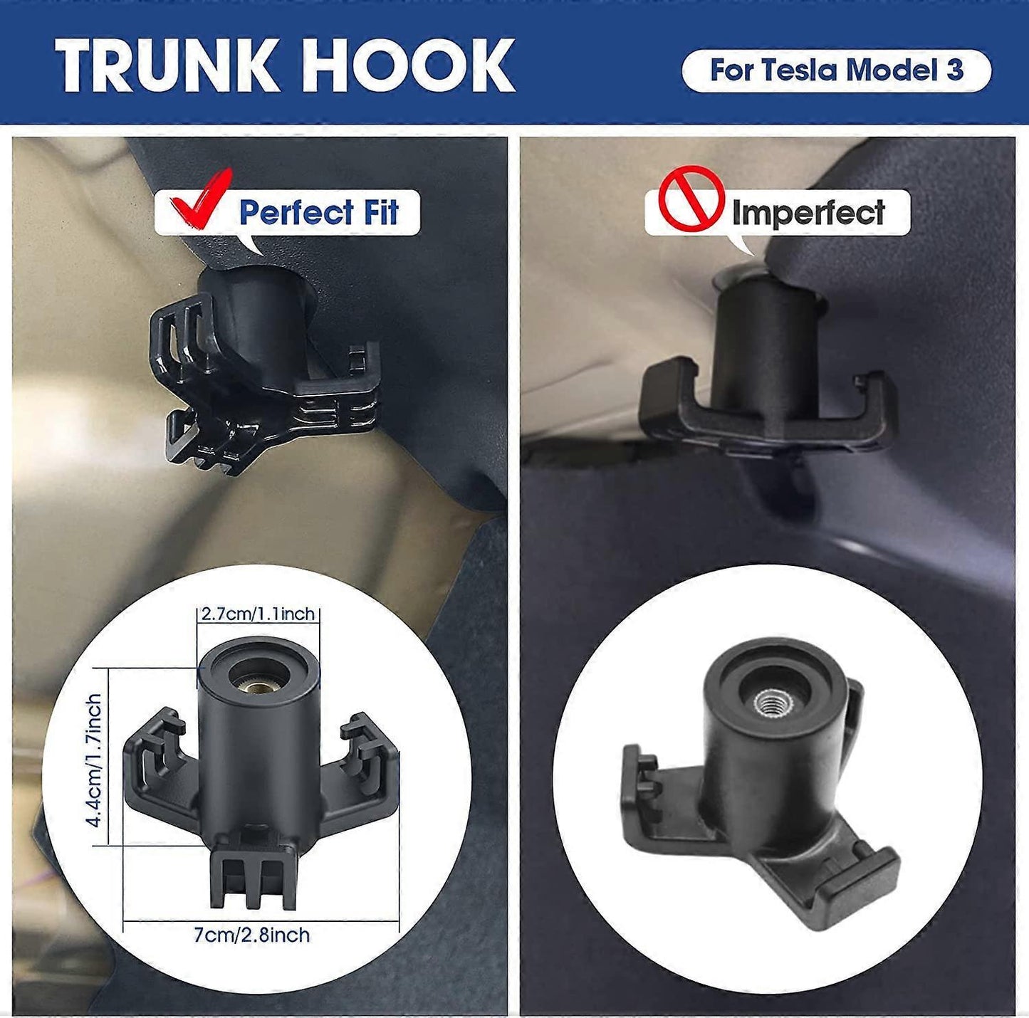 Piece ABS Trunk Hook for Tesla Car Interior Modification Accessories Durable Trunk Organizer Behind - Grocery V1263-JX-2866