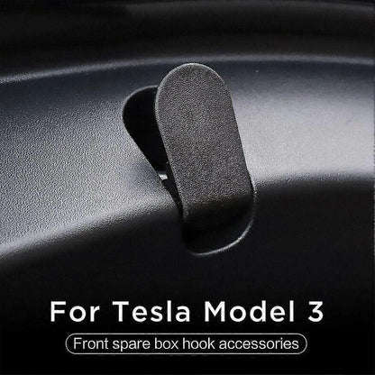 2 Pack Front Trunk Hook For Tesla Model 3 Black Wear-resistant Abs Car V1263-JX-2867