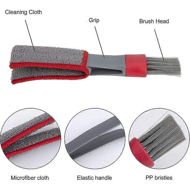 Car Vent Cleaning Brush Microfiber Cleaners for Window Louver Air Conditioner Roller Shutters 2 Pieces V1263-JX-2868