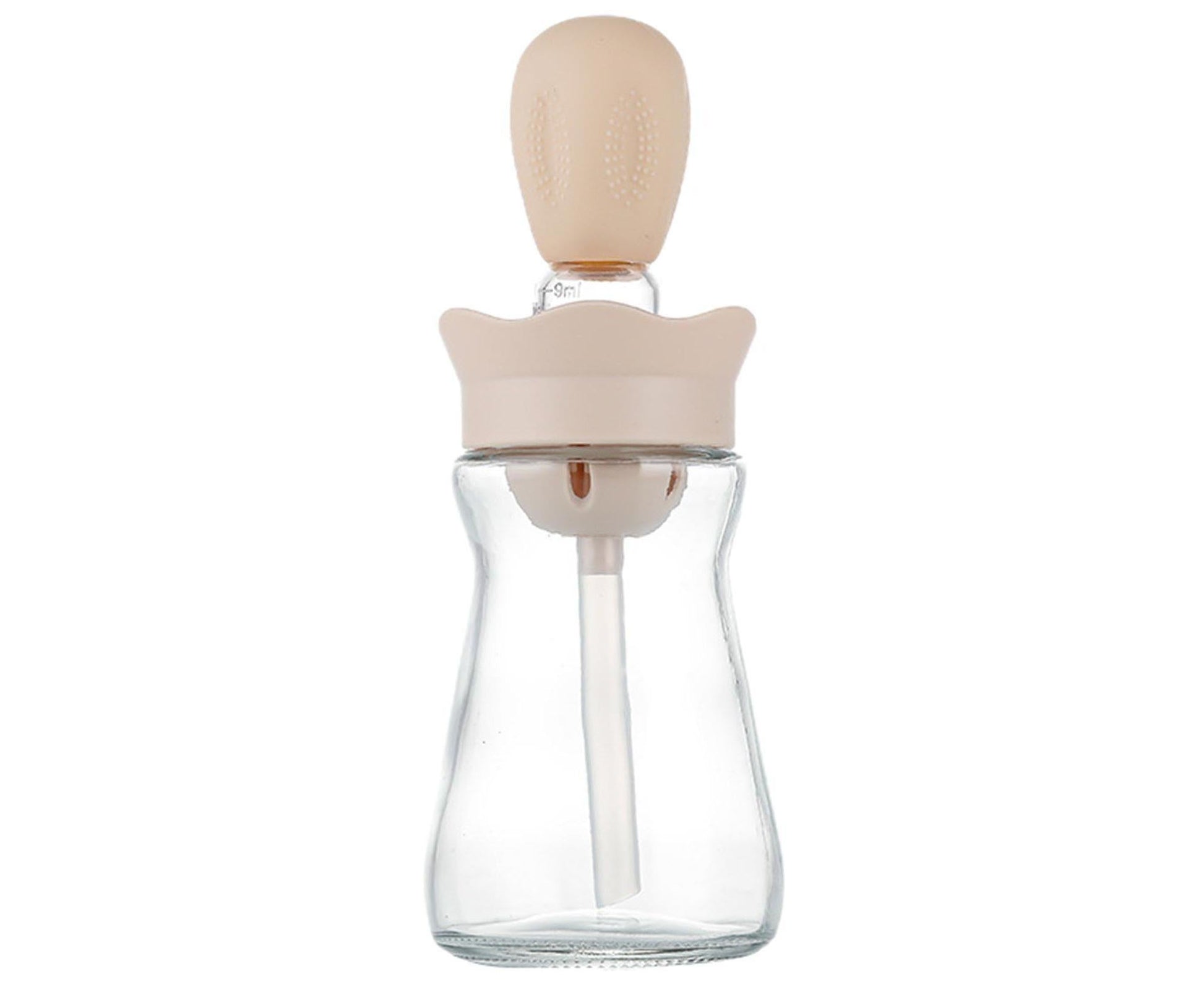 200ML 2 in 1 Glass Oil Bottle with Silicone Brush-Pink V1263-JX-287