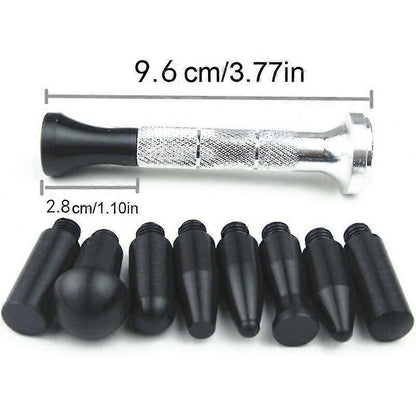 Auto Parts Repair Tip, Lightweight Rubber Car Stripper Pen with 9 Replacement Heads for Motorcycle Black V1263-JX-2874