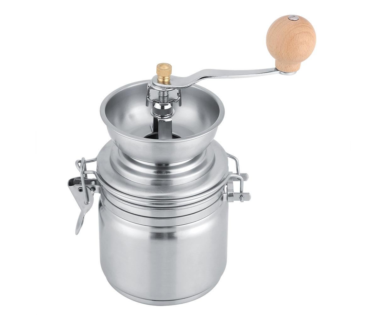 Stainless Steel Manual Coffee Grinder for Spices & Nuts, Hand Tool, Silver V1263-JX-2877