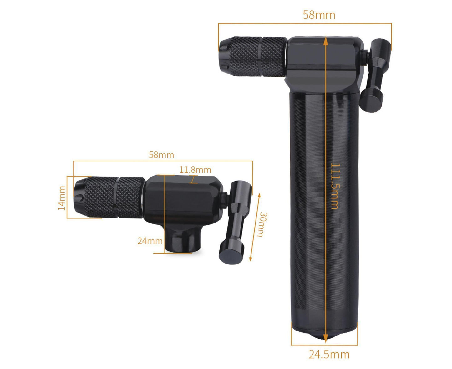 1 Set Mini Pump Nozzle Good Sealing Knob Switch CO2 High Pressure Quick Inflation Rust Resistant Pump V1263-JX-289