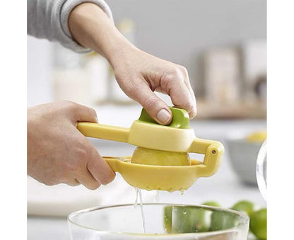 Lemon Squeezer, Multifunctional Plastic Portable Juicer for Fruit, Home Use, Yellow V1263-JX-2893