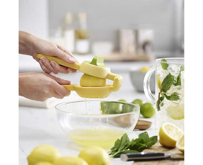 Lemon Squeezer, Multifunctional Plastic Portable Juicer for Fruit, Home Use, Yellow V1263-JX-2893