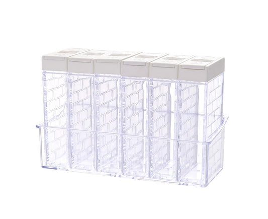 Seasoning Sauce Container Double-lid Fresh-keeping-White V1263-JX-290