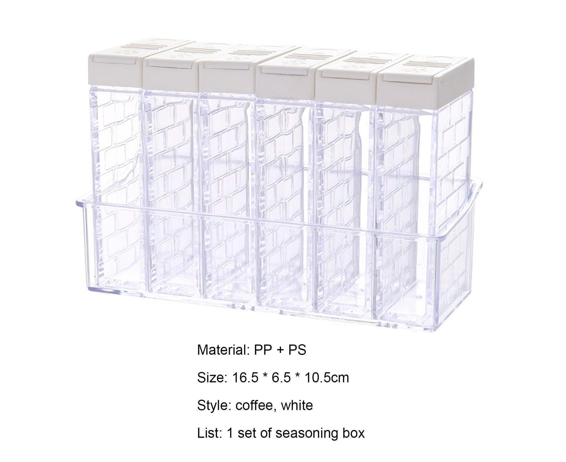 Seasoning Sauce Container Double-lid Fresh-keeping-White V1263-JX-290