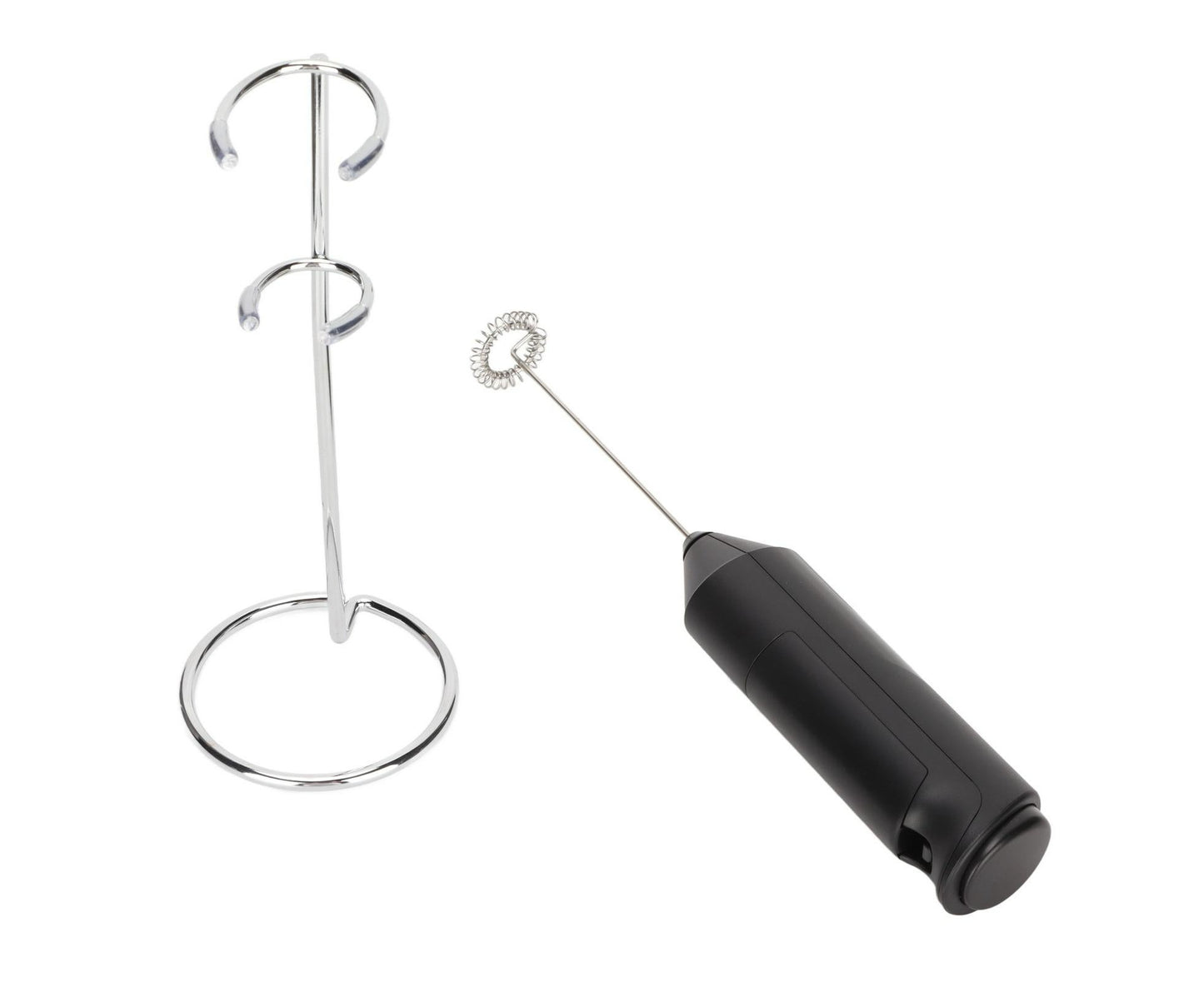 Stainless Steel Handheld Milk Frother, Electric Whisk & Drink Mixer with Bracket for Coffee V1263-JX-2915