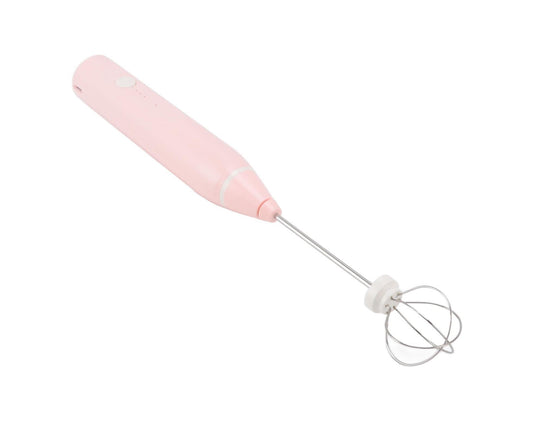 Mini Electric Stirrer, Cordless Multifunctional Eggbeater with 2 Heads for Home Coffee & Drinks, Pink V1263-JX-2922