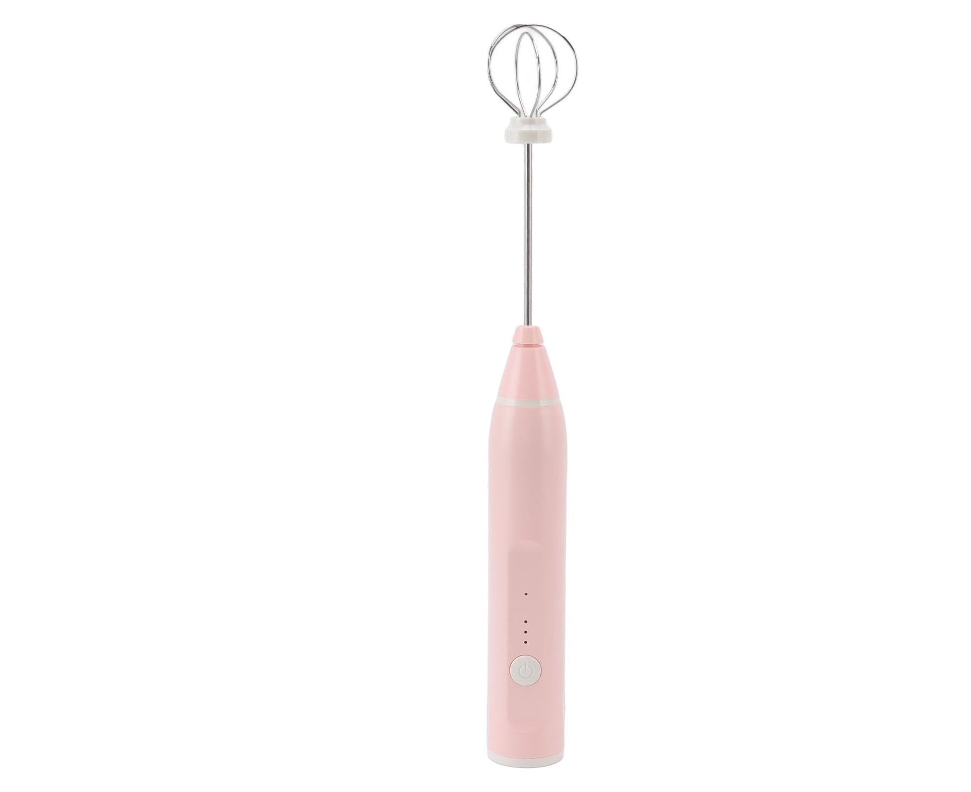 Mini Electric Stirrer, Cordless Multifunctional Eggbeater with 2 Heads for Home Coffee & Drinks, Pink V1263-JX-2922