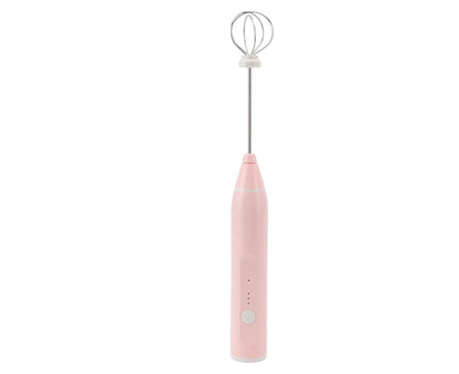 Mini Electric Stirrer, Cordless Multifunctional Eggbeater with 2 Heads for Home Coffee & Drinks, Pink V1263-JX-2922