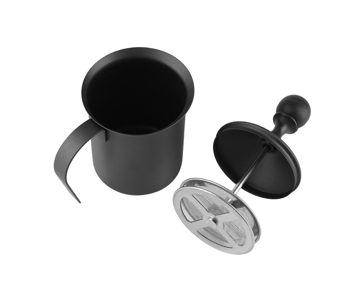 Stainless Steel Manual Double Mesh Milk Frother, Foam Maker for Coffee Decoration (400ml) V1263-JX-2923