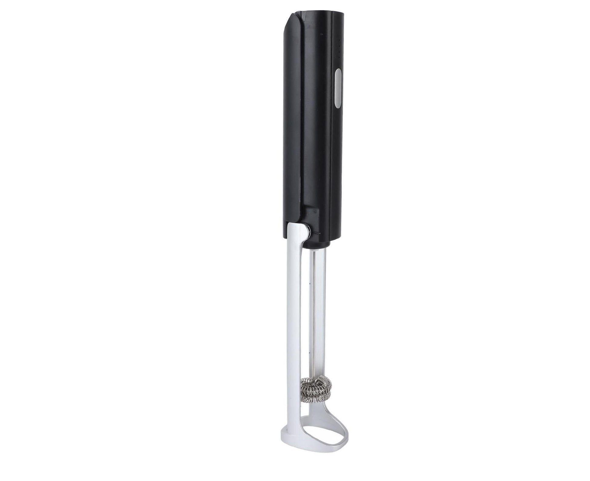 Handheld Milk Frother, Black, Dual Hoop Head, 3 Adjustable Gears, Electric Foam Maker for Coffee V1263-JX-2924