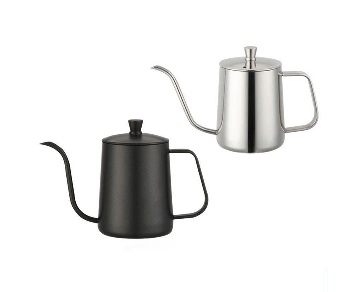 600ml Pour Over Kettle Coffee Maker Stainless Steel Gooseneck Drip Tea Pot Jug-Black 600ML V1263-JX-293
