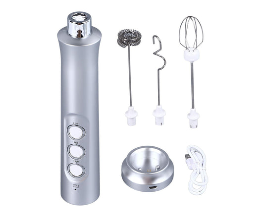 Handheld Milk Frother, Powerful High-Speed USB Rechargeable, Whisk Drink Mixer for Coffee, Matcha & Hot V1263-JX-2934