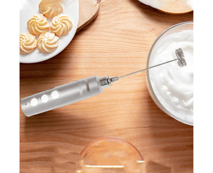 Handheld Milk Frother, Powerful High-Speed USB Rechargeable, Whisk Drink Mixer for Coffee, Matcha & Hot V1263-JX-2934
