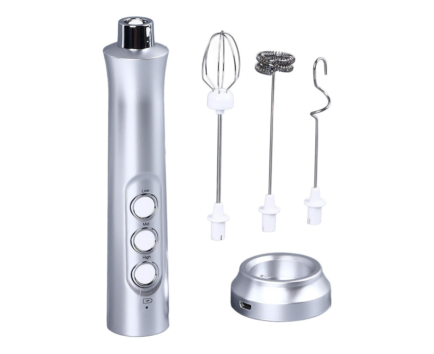 Handheld Milk Frother, Powerful High-Speed USB Rechargeable, Whisk Drink Mixer for Coffee, Matcha & Hot V1263-JX-2934