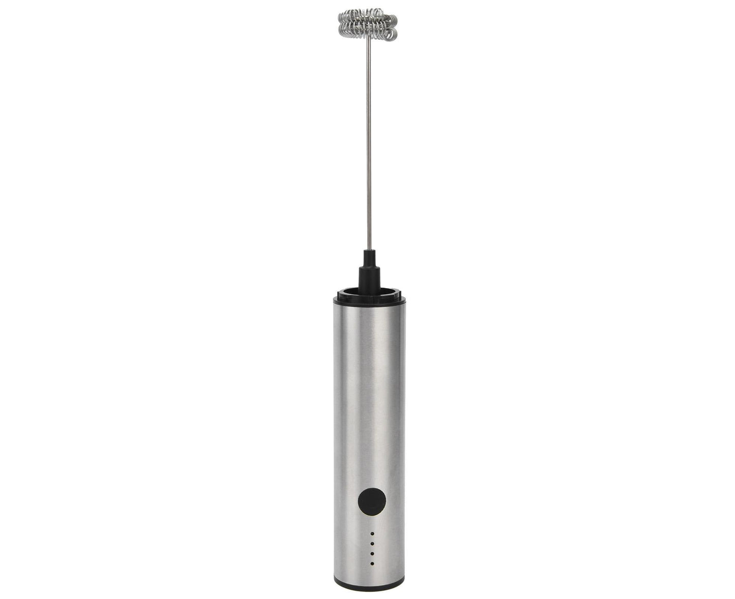 Stainless Steel Electric Milk Frother, Handheld Egg Beater, USB Charging, Mini Mixer V1263-JX-2937