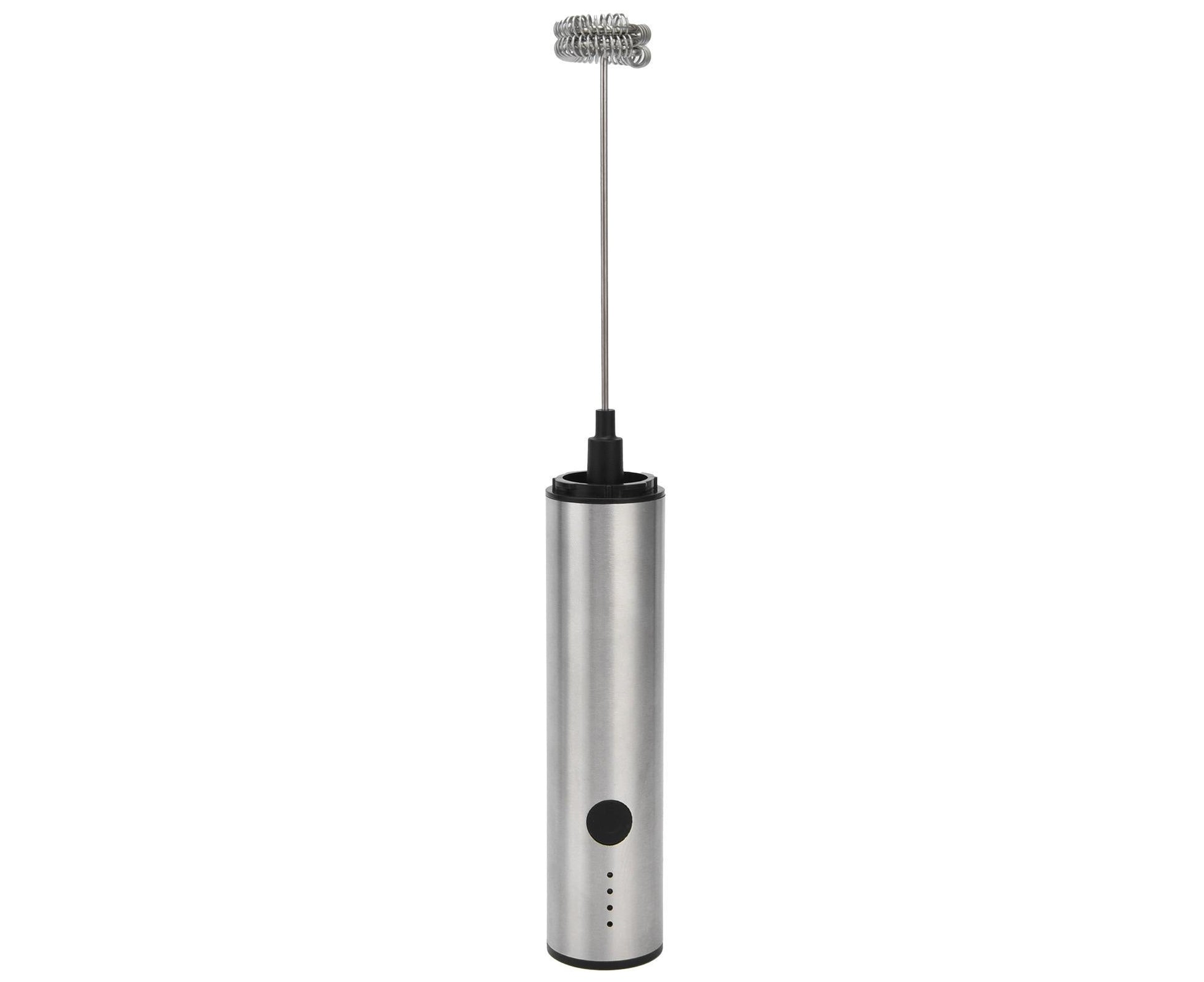 Stainless Steel Electric Milk Frother, Handheld Egg Beater, USB Charging, Mini Mixer V1263-JX-2937