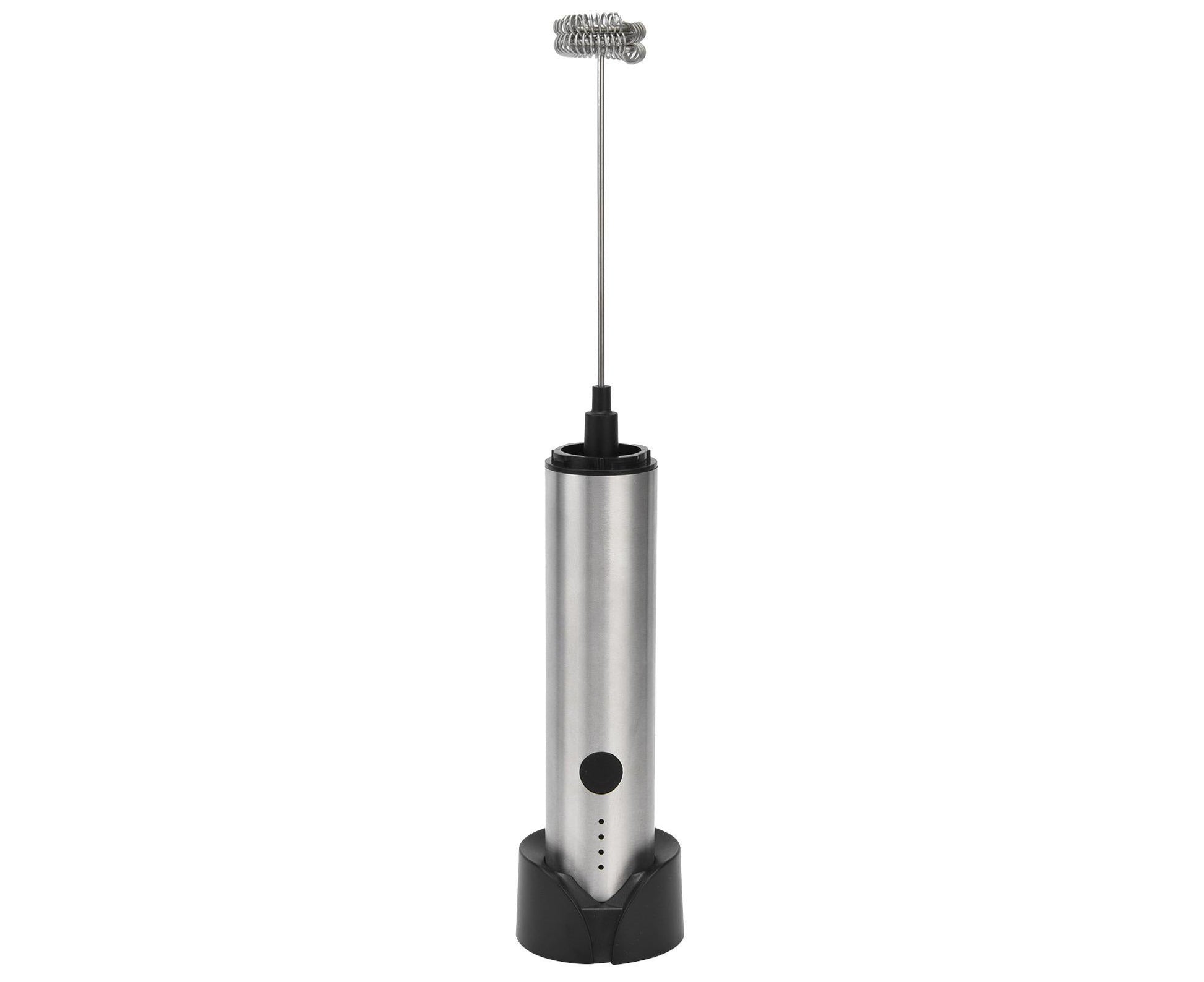 Stainless Steel Electric Milk Frother, Handheld Egg Beater, USB Charging, Mini Mixer V1263-JX-2937